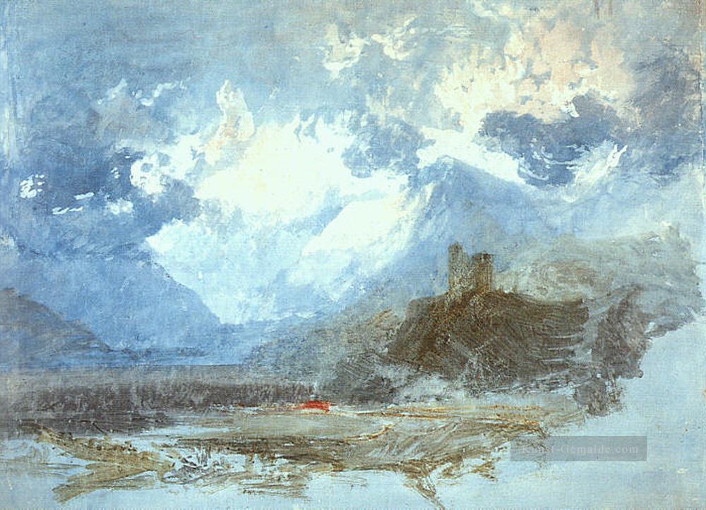 Dolbadern Schloss 1799 romantische Turner Ölgemälde
